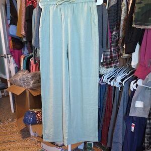 Halara Women's Light Green Linen Like Pants